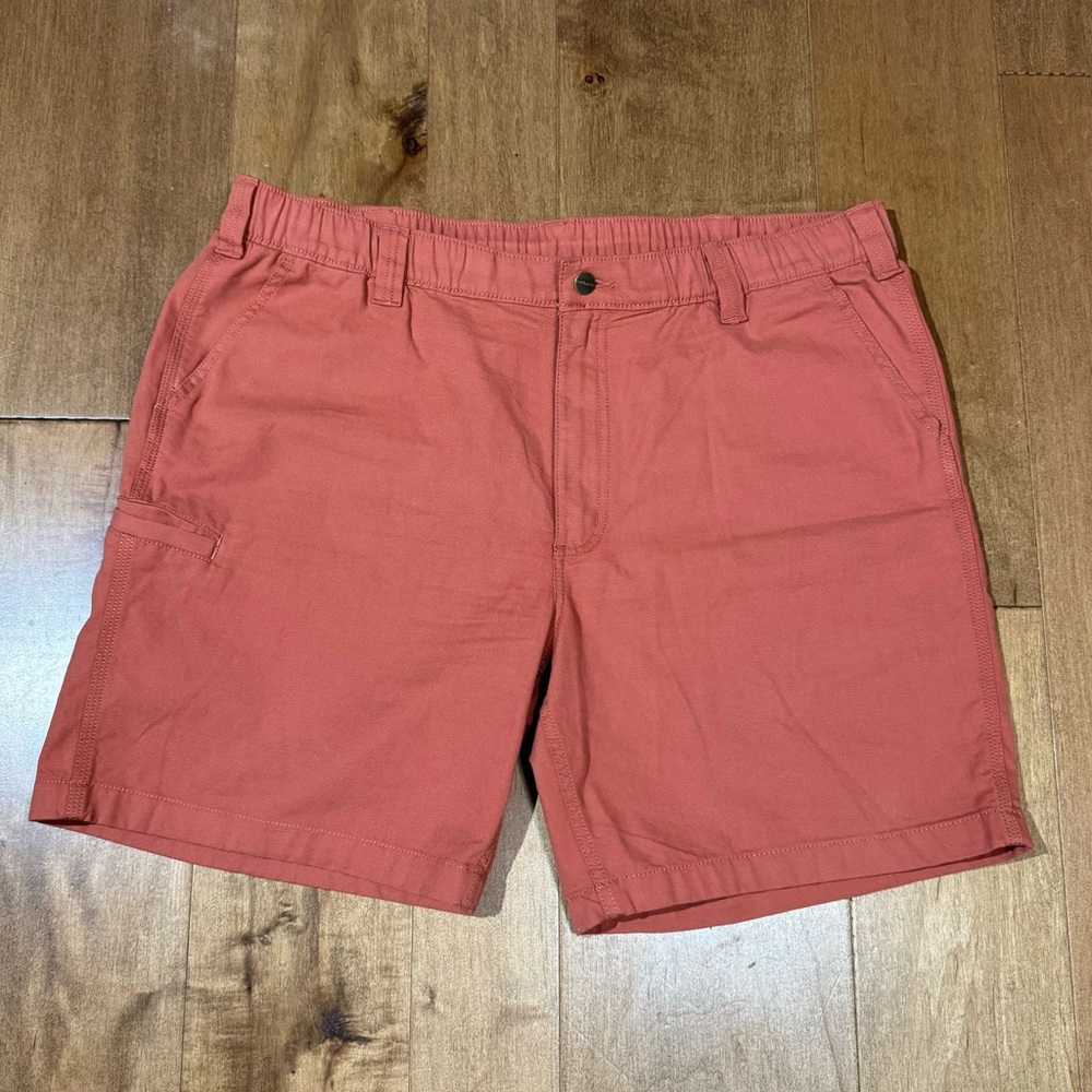Carhartt Rugged Flex Shorts‎ Relaxed Fit Rust Canvas Work Wear Mens Size 40